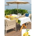 thumbnail image 6 of 60x84 Inch Outdoor Tablecloth with Umbrella Hole Zipper Rectangle Summer Lemon Rectangular Tablecloths Outside Waterproof Yellow Watercolor Pastel Country Retro Patio Table Cover for Picnic Party, 6 of 8