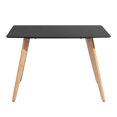 thumbnail image 2 of Topcobe Dining Table, Modern Metal Square Kitchen Table for Home Office Furniture, Black, 2 of 7
