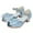 Blue, variant on Liyamei Girls Sandals Closed Toe Heels Wedding Party Shoes Sequins Bow For Toddler Girls Dress Sandals Size Blue 4.5-5 Years