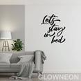 thumbnail image 3 of Glowneon Let's Stay In Bed Metal Wall Art, Above Bed Bedroom Decor, 3 of 5