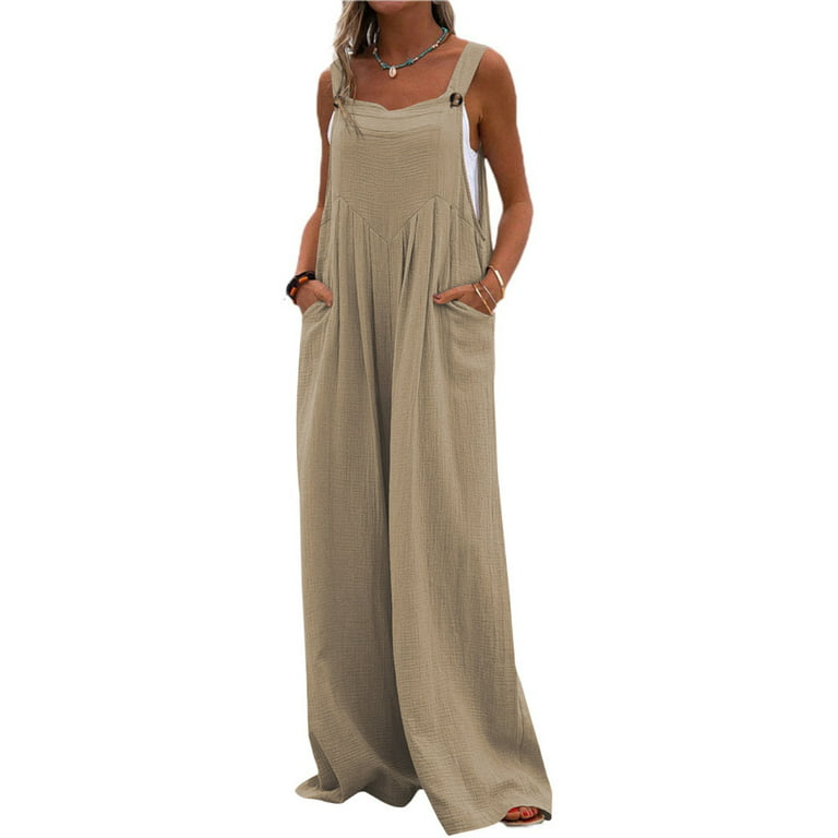 Women's Casual Daily Jumpsuits Long Strapless Pants Rompers For