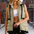 thumbnail image 2 of Womens Vest Puff Vest for Women Full Zip Sleeveless Vest Womens Vests Lightweight Fall Vest Vacation Outfits for Women, 2 of 8