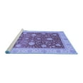 thumbnail image 2 of Ahgly Company Machine Washable Indoor Square Oriental Blue Traditional Area Rugs, 8' Square, 2 of 4