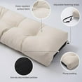 thumbnail image 2 of Galenzoov 36×14 Outdoor Bench Cushion, Blue Shredded Memory Foam, Waterproof Fade Resistant Patio Furniture Cushion, Cream, 2 of 7