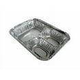 thumbnail image 4 of Durable Packaging - HFA 250PK - Foil Tv Dinner/Take-Out Pan w/Clear Plastic Dome Lid- 3 Compartment Tray (pack of 250), 4 of 4