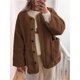 thumbnail image 4 of Abrigos de Invierno para Mujer, de Larga, con Botones, Chaquetas de Forro Suave, Ropa de Abrigo, Moda de Otoño Marrón S, 4 of 9