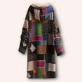 thumbnail image 4 of NAFUU Ethnic Pattern Jackets for Women Patchwork Hooded Lined Coats Ethnic Style Cardigan Outerwear Winter Cozy Warm Long Jacket Soft Warm Outerwear, 4 of 4