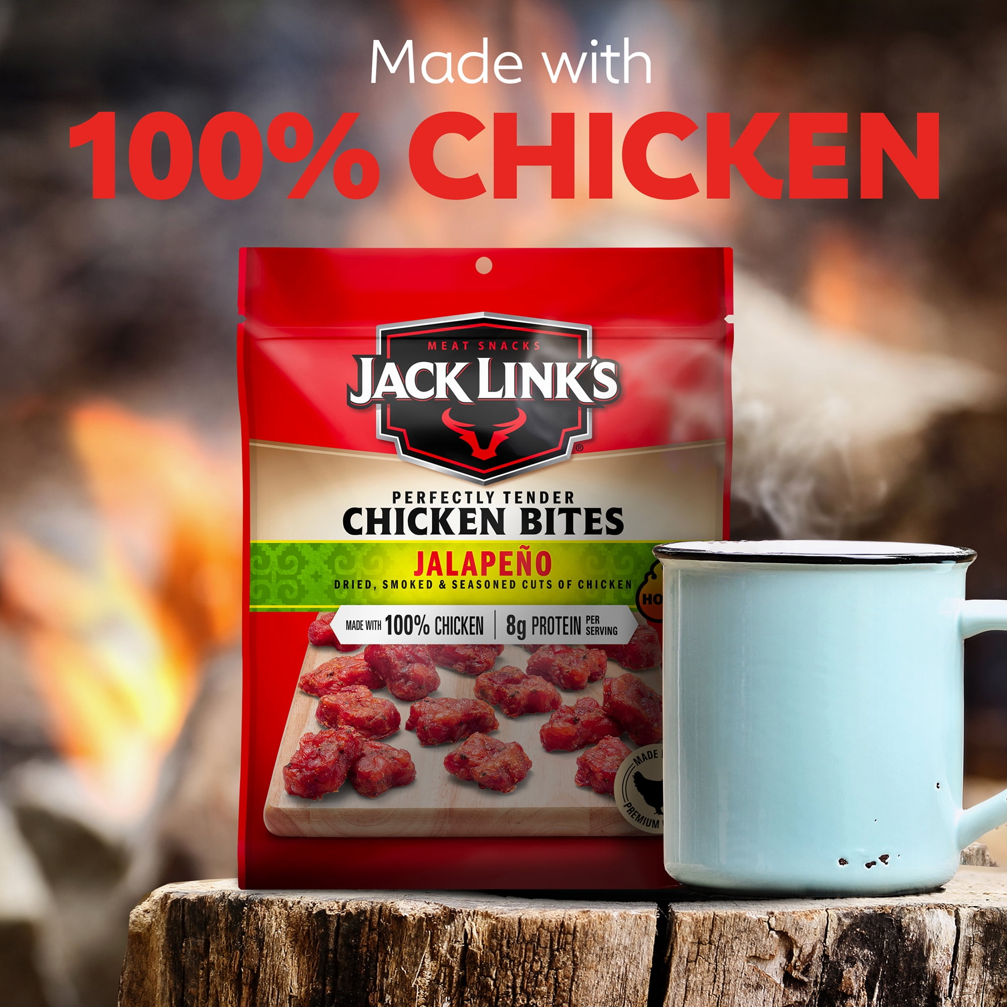 Jack Link's 2.85 ounce Jalapeno Chicken Bites, 100% Premium Chicken