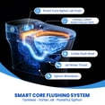 thumbnail image 5 of JustSmart Black Smart Toilet with Bidet Built In, Tankless One Piece Toilet, Auto Open/Close Lid, Touchless Flush, Heated Seat, Warm Water & Air Dryer, LED Night Light, 12" Rough-In, 110V, 5 of 7