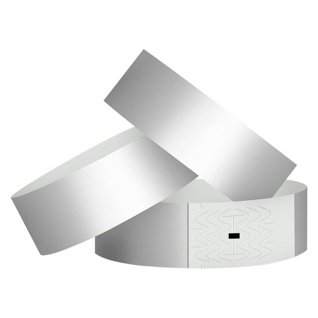 Visland 100 Pcs Synthetic Paper Wristbands Disposable Waterproof Wrist Strap Event Bands Replacement Wristband Set Identification Bracelets