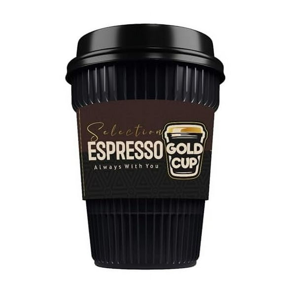 Gold Cup Instant Espresso Bold, Intense Flavor (6 Pack Cup (BPA-BPS FREE) Made in Türkiye