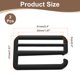 thumbnail image 2 of 2Pack Hebillas de Cinta G-Gancho, 50mm Tri-Glide Plana, Negra, 2 of 6