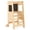 Natural, variant on SUGIFT Wood Step Stool with Activity Chalkboard, Foldable 2 Step Stool with Adjustable Height for Kitchen Counter and Bathroom Sink, Toddler Learning Helper Stool, White
