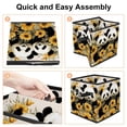 thumbnail image 4 of Panda Sunflower Foldable Toy Box with Handle, 10.8"x10.5"x10.6", Large Capacity Storage Containers, Storage Cubes, Storage Baskets, 4 of 6