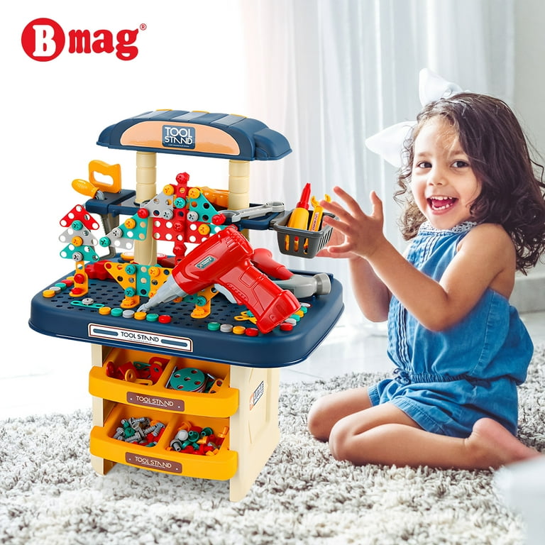 BMAG 246 PCS Kids Tool Bench Play Set, Pretend Workbench Toy Tools with Electric Drill, Workshop Construction Toys for Boys Girls BMAG 246 PCS Kids Tool Bench Play Set, Pretend Workbench Toy Tools with Electric Drill, Workshop Construction Toys for Boys Girls