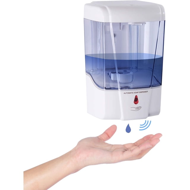 Automatic Hand Sanitizer Dispenser Touchless 700ml per Gel Liquid Infrared Sensor Auto Hand Soap Dispenser Wall Mount Touch Free for Home Bathroom Kitchen Office School Hospital Hotel Outdoor