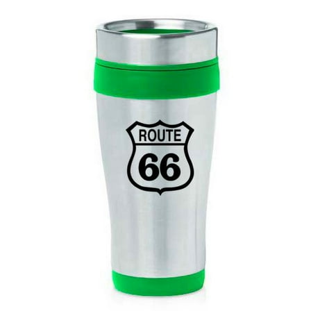 16oz Insulated Stainless Steel Travel Mug Route 66 (Green)