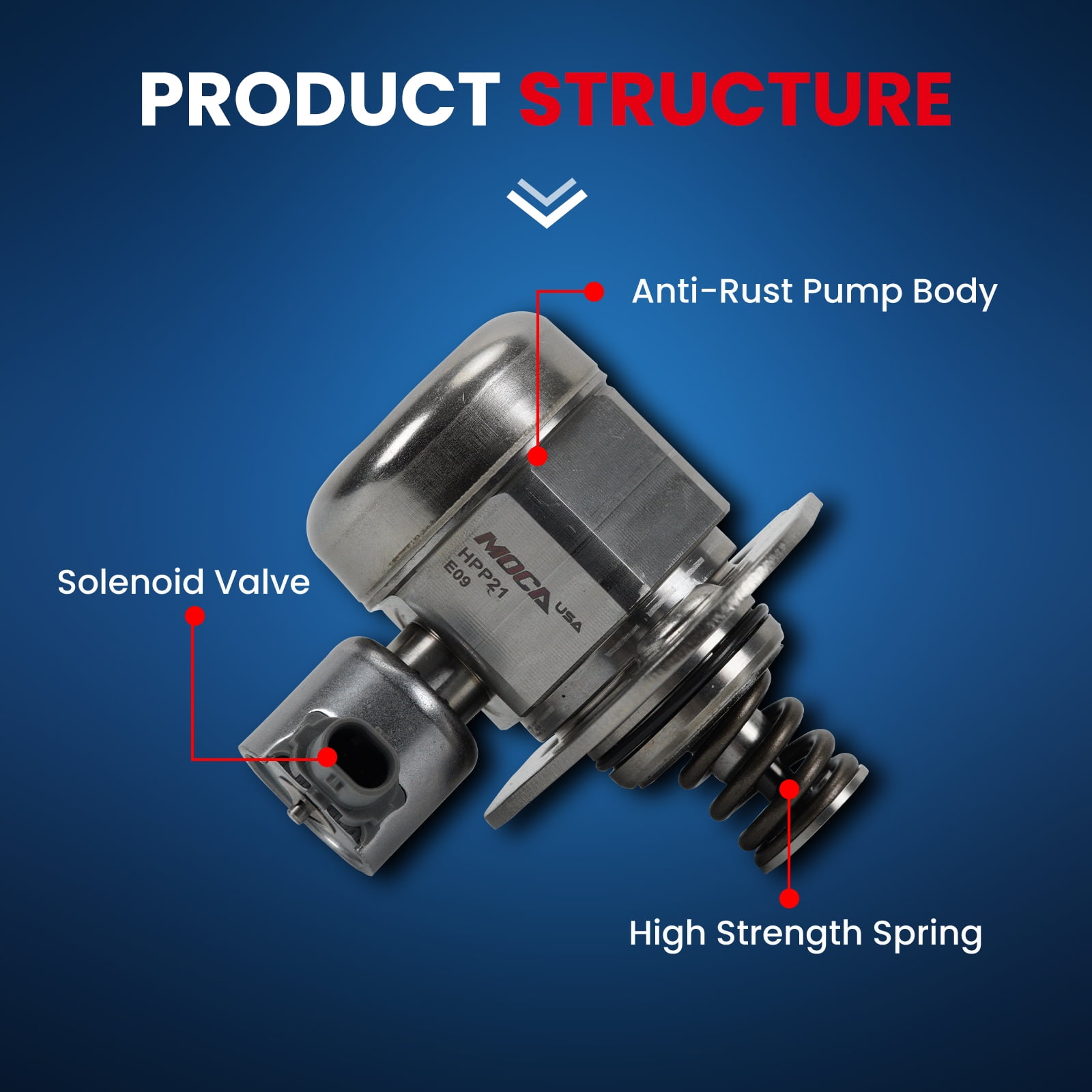 MOCA AUTOPARTS High Pressure Fuel Pump Fit for 2014-2016 BMW 228i 2.0L & 2015-2018 BMW 320i 2.0L & 2015-2017 BMW X3 2.0L & 2016-2018 BMW X5 2.0L W/ Small Plug