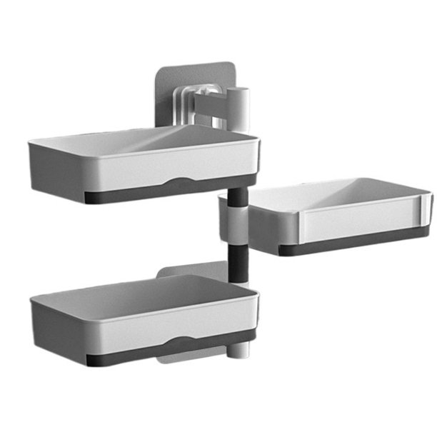 Soporte giratorio multicapa for jabón, montaje en pared, drenaje rápido for ducha, baño, dormitorio, cocina