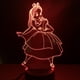 thumbnail image 2 of Lámpara de ilusión LED 3D de Alice Wonderlands con luz nocturna, 2 of 3