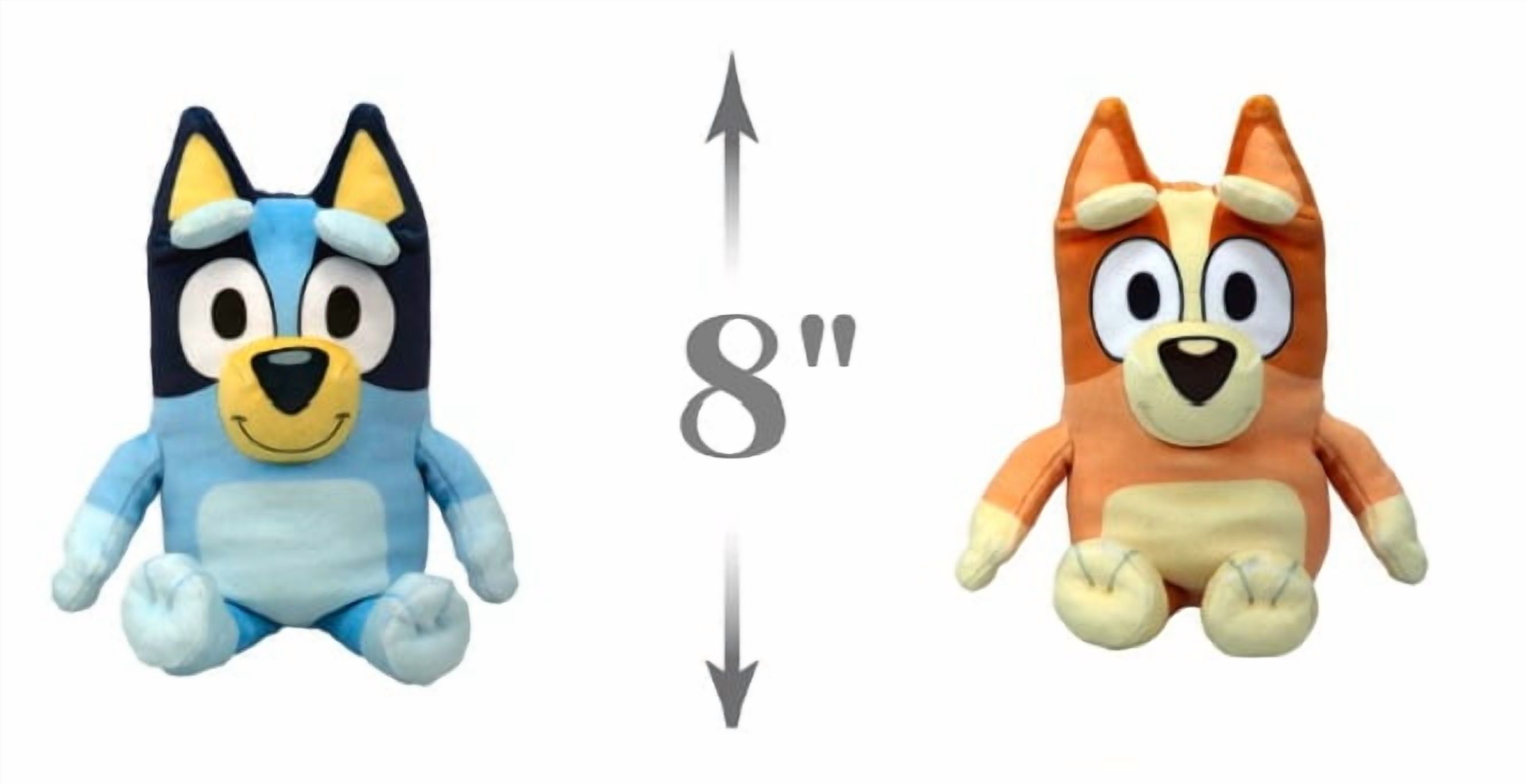 20-inches Tall Bluey Jumbo Plush & 8-inches Bluey & 8-inches Bingo Bundle of 3 Characters