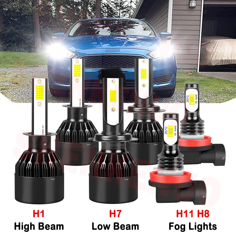 H1 H7 High&Low Beam for Ford Focus 2005 2006 2007 2.0L 2.5L LED