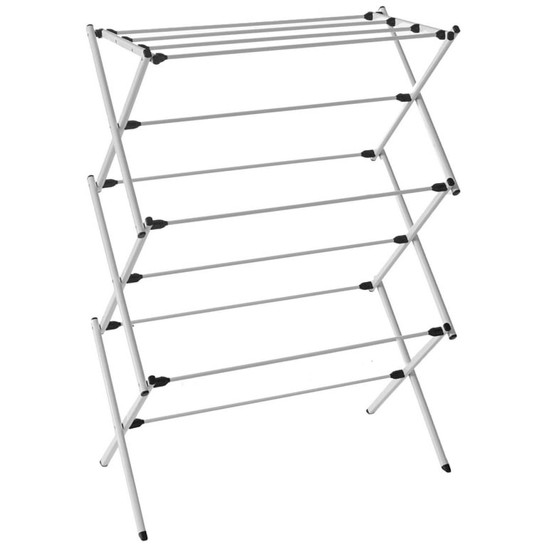 Homz Foldable Steel Frame Rustproof Drying Rack Set of 1
