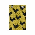 thumbnail image 1 of Rooster Hanging Pocket Organizer, Repeating Animal Silhouettes Placed on a Polka Dotted Background, Printed Polyester Storage Bag with Pockets, 14" x 20", Yellow Charcoal Grey, 1 of 2