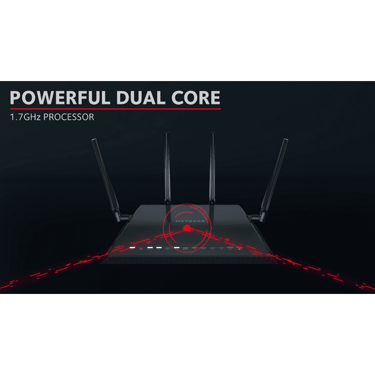 NETGEAR Nighthawk X4S Smart WiFi Router (R7800) - AC2600 Wireless Speed (up  to 2600 Mbps) | Up to 2500 sq ft Coverage & 45 Devices | 4 x 1G Ethernet