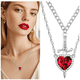 thumbnail image 4 of "Collares De Amistad Espada Y Corazón Para Mujer  Lab.G plata con rojo ", 4 of 5