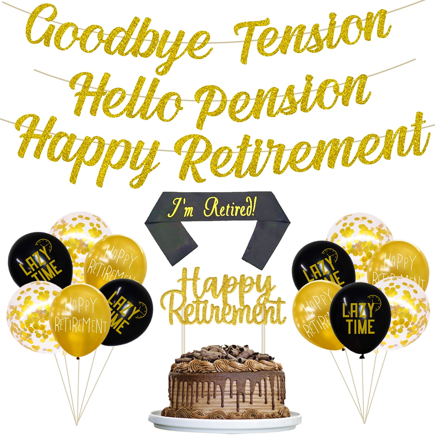 Happy Retirement Celebration Banner 65in x 33 1/2in