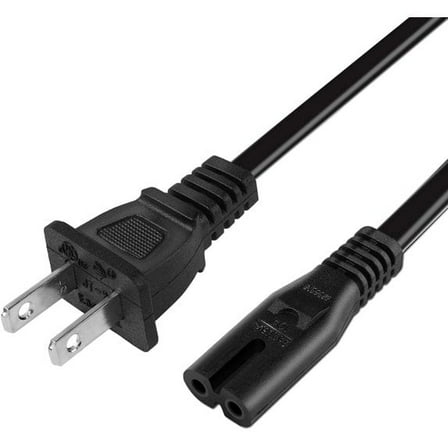 2 Pcs 2 Prong AC Power Cord for Sony PS5/PS4/PS4 Slim/PS3 Slim/PS3 Super Slim, Xbox Series X/Xbox Series S/Xbox One S/Xbox