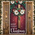 thumbnail image 3 of Decorative Design Christmas Banner Religious Theme Holiday Decoration Keep Christ in Christmas Banner for Church Event Indoor Decoration Religious Gathering, 3 of 9
