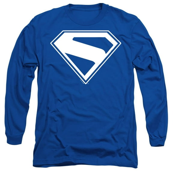 Superman 2025 New Logo White Unisex Adult Long-Sleeve T Shirt