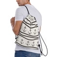 thumbnail image 3 of Drawstring Backpack - Anchors and Ropes Splash Proof Small Drawstring Gym Bag for Women Men, Cinch Sports String Bag Backpack for Travel Swimming Beach, 3 of 8