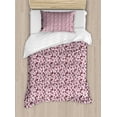 thumbnail image 1 of Almond Blossom Duvet Cover Set Twin Size, Ornamental Arrangement with Blooming Cherry Flowers Japan, 2 Piece Bedding Set with 1 Pillow Sham, Dried Rose Pale Pink White, by Ambesonne, 1 of 3
