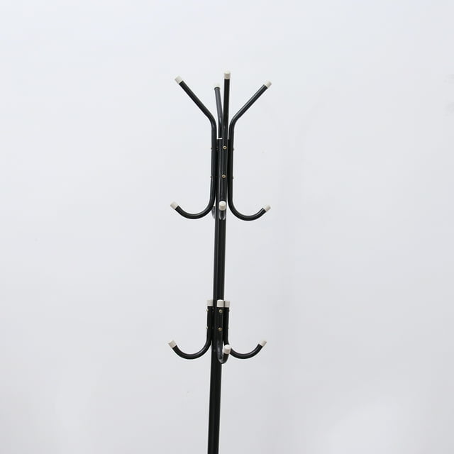 OULII Hat Hangers Black Coat Rack Stand Tree Hanger Metal for Adults 1Set