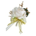 thumbnail image 4 of Flor en el ojal de boda, flor en el ojal de Rosa Artificial, regalos del Día de San Valentín, broche para novio, Pin para traje para eventos, fiesta y champán, 4 of 8
