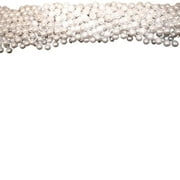 72" 14mm Round Pearl White Mardi Gras Beads
