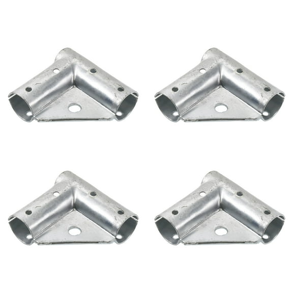 Plum Fittings 1 3/8" x 1 3/8" Chain Link Fence Top Gate Corner | Pressed Steel (Pack of 4)