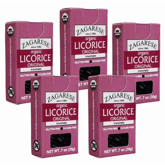 ZAGARESE Organic Licorice extr, 0.7 oz flip-top box, Set of 5