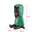 thumbnail image 4 of Leaf Sculpture Metal Statue Moai Head Resin Base Creative Abstract Art Decor for Living Room Office Shelf Party, 4 of 8
