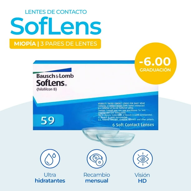 Lentes De Contacto Bausch Lomb Soflens 59 3.75 Soflens 3.75 Walmart en linea