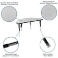 thumbnail image 4 of Emma + Oliver 47.5" Half Circle Wave Flexible Collaborative Grey Kids Adjustable Height Activity Table, 4 of 11