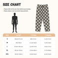 thumbnail image 2 of Salouo Daisy Plaid Black Print Women's Pajama Pants Casual Loose Sweatpants PJs Flowy Pants Drawstring Palazzo for Women Wide Leg Pants Lounge Pajama -Large, 2 of 8