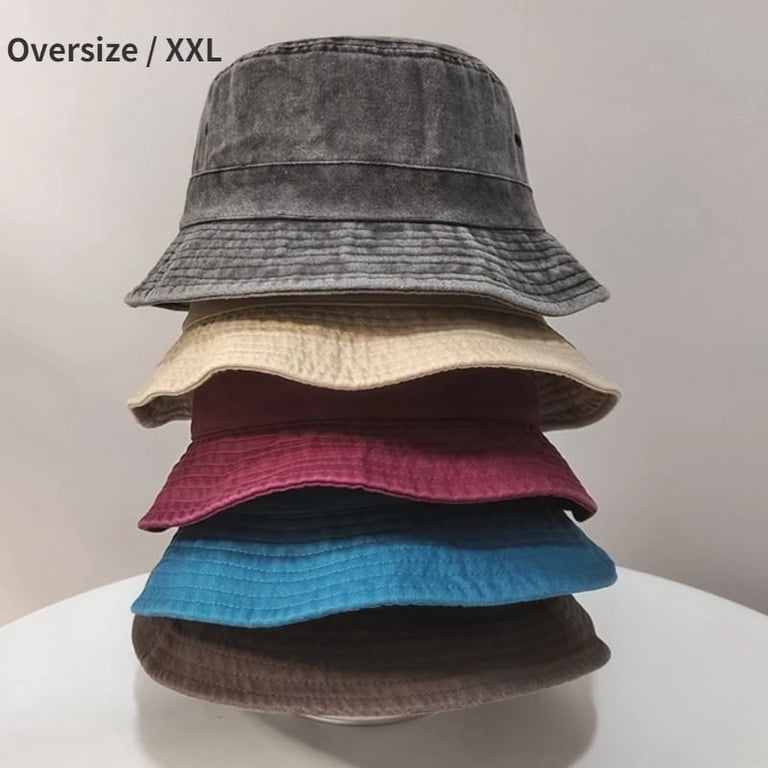 CHUNTIAN Oversize XXL 100% Cotton Bucket Hat Men Women 