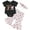 Black, variant on Baby Girl Clothes 6-9 Months Western Baby Girl Clothes Summer Cowgirl Outfit Short Sleeve Romper Bow Boots Cow Print Flared Bell Bottom Pants Set(Black,12-18 Months)