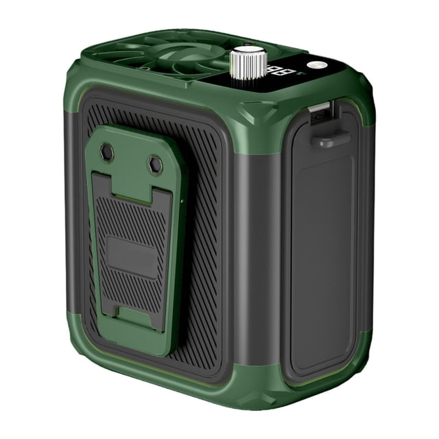 Ventilador portátil para colgar en el cuello, recargable por USB, con cordón para el cuello, 150 velocidades, 14500 RPM verde