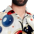 thumbnail image 5 of Seven Starred Ladybird Men's Casual Button Down Short Sleeve Hawaiian Printed Summer Beach Shirts, 5 of 6
