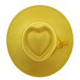 thumbnail image 2 of OOOUM Unisex Heart Top Fedora Hat Classic Wide Brim Jazz Hat Suede Dress Hat for Women Men, 2 of 3